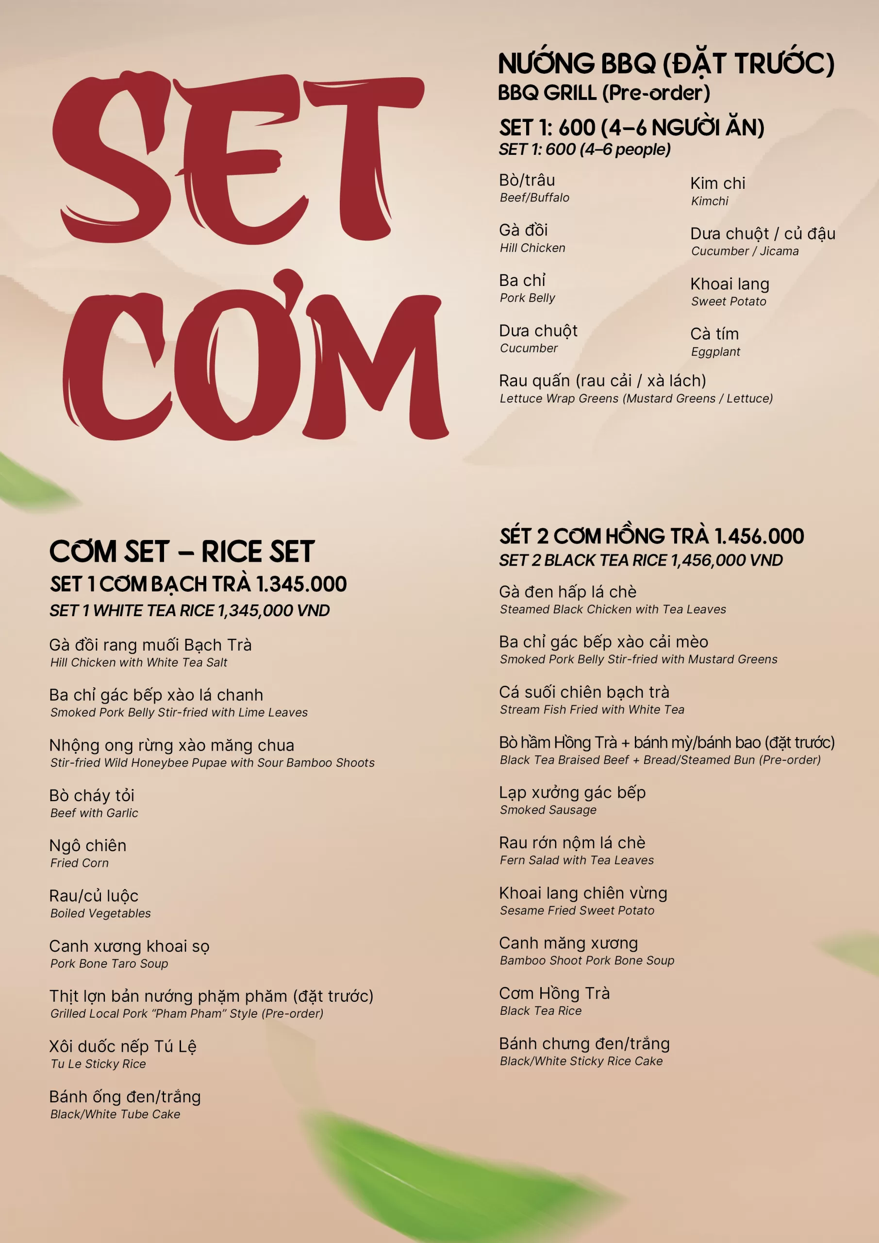 Menu trang 8